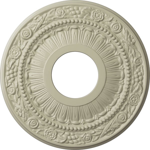 Ekena Millwork Nadia Ceiling Medallion (Fits Canopies up to 4 7/8"), 12 1/8"OD x 3 5/8"ID x 7/8"P, Clear Yellow CM12NACYF - main